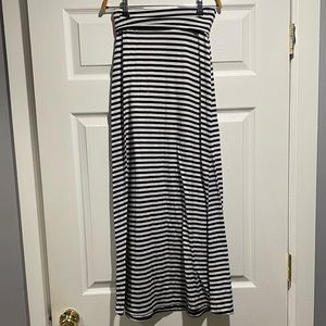 Lily White Striped Maxi Skirt